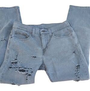 Levi's 502 Men's Distressed Gray Jeans 29 X 30